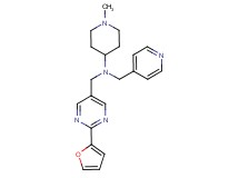 N-{[2-(2-furyl)-5-pyrimidinyl]methyl}-1-methyl-N-(4-pyridinylmethyl)-4-piperidinamine