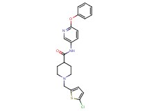 1-[(5-chloro-2-thienyl)methyl]-N-(6-phenoxy-3-pyridinyl)-4-piperidinecarboxamide