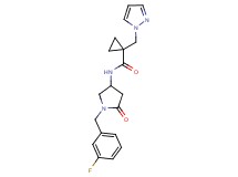 N-[1-(3-fluorobenzyl)-5-oxopyrrolidin-3-yl]-1-(1H-pyrazol-1-ylmethyl)cyclopropanecarboxamide