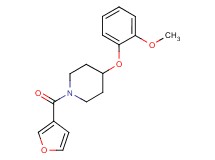 1-(3-furoyl)-4-(2-methoxyphenoxy)piperidine