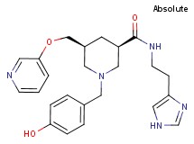 (3R,5S)-1-(4-hydroxybenzyl)-N-[2-(1H-imidazol-4-yl)ethyl]-5-[(3-pyridinyloxy)methyl]-3-piperidinecarboxamide