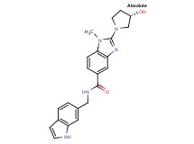2-[(3S)-3-hydroxy-1-pyrrolidinyl]-N-(1H-indol-6-ylmethyl)-1-methyl-1H-benzimidazole-5-carboxamide