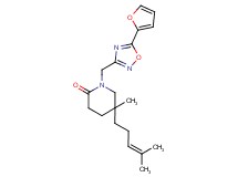 1-{[5-(2-furyl)-1,2,4-oxadiazol-3-yl]methyl}-5-methyl-5-(4-methylpent-3-en-1-yl)piperidin-2-one