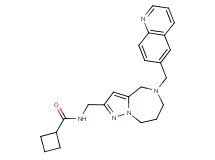 N-{[5-(quinolin-6-ylmethyl)-5,6,7,8-tetrahydro-4H-pyrazolo[1,5-a][1,4]diazepin-2-yl]methyl}cyclobutanecarboxamide