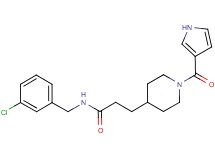 N-(3-chlorobenzyl)-3-[1-(1H-pyrrol-3-ylcarbonyl)piperidin-4-yl]propanamide