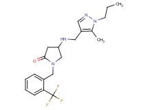 4-{[(5-methyl-1-propyl-1H-pyrazol-4-yl)methyl]amino}-1-[2-(trifluoromethyl)benzyl]-2-pyrrolidinone