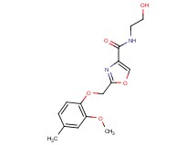 N-(2-hydroxyethyl)-2-[(2-methoxy-4-methylphenoxy)methyl]-1,3-oxazole-4-carboxamide