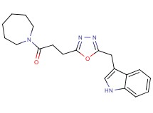 3-({5-[3-(1-azepanyl)-3-oxopropyl]-1,3,4-oxadiazol-2-yl}methyl)-1H-indole