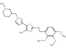 4-methyl-5-{1-[(1-methyl-3-piperidinyl)methyl]-1H-pyrazol-3-yl}-N-(2,3,4-trimethoxybenzyl)-1,3-thiazol-2-amine