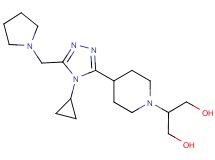 2-{4-[4-cyclopropyl-5-(pyrrolidin-1-ylmethyl)-4H-1,2,4-triazol-3-yl]piperidin-1-yl}propane-1,3-diol