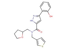 3-(2-hydroxyphenyl)-N-(tetrahydro-2-furanylmethyl)-N-(3-thienylmethyl)-1H-pyrazole-5-carboxamide