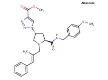 methyl 1-{(3R,5S)-5-{[(4-methoxybenzyl)amino]carbonyl}-1-[(2E)-2-methyl-3-phenyl-2-propen-1-yl]-3-pyrrolidinyl}-1H-1,2,3-triazole-4-carboxylate