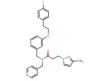 N-{3-[2-(4-fluorophenyl)ethoxy]benzyl}-3-(3-methyl-1H-pyrazol-1-yl)-N-(4-pyridinylmethyl)propanamide