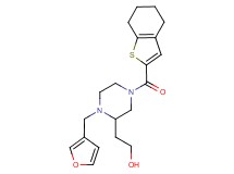 2-[1-(3-furylmethyl)-4-(4,5,6,7-tetrahydro-1-benzothien-2-ylcarbonyl)-2-piperazinyl]ethanol