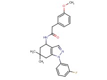 N-[1-(3-fluorophenyl)-6,6-dimethyl-4,5,6,7-tetrahydro-1H-indazol-4-yl]-2-(3-methoxyphenyl)acetamide