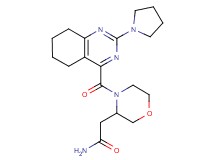2-(4-{[2-(1-pyrrolidinyl)-5,6,7,8-tetrahydro-4-quinazolinyl]carbonyl}-3-morpholinyl)acetamide