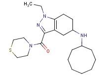 N-cyclooctyl-1-ethyl-3-(4-thiomorpholinylcarbonyl)-4,5,6,7-tetrahydro-1H-indazol-5-amine
