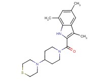 3,5,7-trimethyl-2-{[4-(4-thiomorpholinyl)-1-piperidinyl]carbonyl}-1H-indole