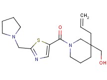 (3-allyl-1-{[2-(1-pyrrolidinylmethyl)-1,3-thiazol-5-yl]carbonyl}-3-piperidinyl)methanol