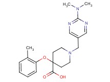 1-{[2-(dimethylamino)pyrimidin-5-yl]methyl}-4-(2-methylphenoxy)piperidine-4-carboxylic acid