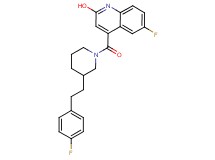 6-fluoro-4-({3-[2-(4-fluorophenyl)ethyl]-1-piperidinyl}carbonyl)-2-quinolinol