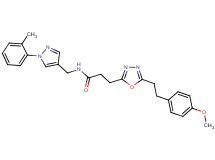 3-{5-[2-(4-methoxyphenyl)ethyl]-1,3,4-oxadiazol-2-yl}-N-{[1-(2-methylphenyl)-1H-pyrazol-4-yl]methyl}propanamide