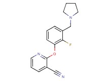 2-[2-fluoro-3-(pyrrolidin-1-ylmethyl)phenoxy]nicotinonitrile