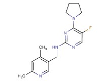 N-[(4,6-dimethylpyridin-3-yl)methyl]-5-fluoro-4-pyrrolidin-1-ylpyrimidin-2-amine