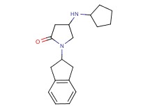 4-(cyclopentylamino)-1-(2,3-dihydro-1H-inden-2-yl)-2-pyrrolidinone