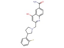 2-{[3-(2-fluorophenyl)pyrrolidin-1-yl]methyl}-4-hydroxyquinoline-6-carboxamide