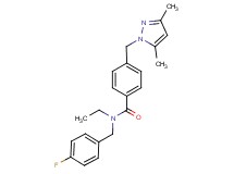 4-[(3,5-dimethyl-1H-pyrazol-1-yl)methyl]-N-ethyl-N-(4-fluorobenzyl)benzamide