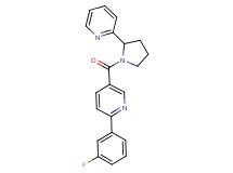 2-(3-fluorophenyl)-5-{[2-(2-pyridinyl)-1-pyrrolidinyl]carbonyl}pyridine