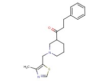 1-{1-[(4-methyl-1,3-thiazol-5-yl)methyl]-3-piperidinyl}-3-phenyl-1-propanone