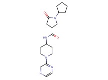 1-cyclopentyl-5-oxo-N-[1-(2-pyrazinyl)-4-piperidinyl]-3-pyrrolidinecarboxamide