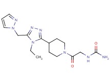 N-(2-{4-[4-ethyl-5-(1H-pyrazol-1-ylmethyl)-4H-1,2,4-triazol-3-yl]piperidin-1-yl}-2-oxoethyl)urea