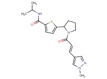 N-isopropyl-5-{1-[(2E)-3-(1-methyl-1H-pyrazol-4-yl)-2-propenoyl]-2-pyrrolidinyl}-2-thiophenecarboxamide