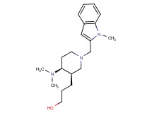 3-{(3R*,4S*)-4-(dimethylamino)-1-[(1-methyl-1H-indol-2-yl)methyl]piperidin-3-yl}propan-1-ol