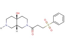 (4aS*,8aS*)-2-[3-(phenylsulfonyl)propanoyl]octahydro-2,7-naphthyridin-4a(2H)-ol