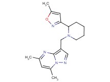 5,7-dimethyl-3-{[2-(5-methylisoxazol-3-yl)piperidin-1-yl]methyl}pyrazolo[1,5-a]pyrimidine