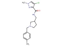 4-chloro-1-methyl-N-{[1-(4-methylbenzyl)pyrrolidin-3-yl]methyl}-1H-pyrazole-3-carboxamide