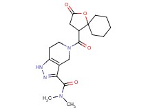 N,N-dimethyl-5-[(2-oxo-1-oxaspiro[4.5]dec-4-yl)carbonyl]-4,5,6,7-tetrahydro-1H-pyrazolo[4,3-c]pyridine-3-carboxamide