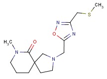 7-methyl-2-({3-[(methylthio)methyl]-1,2,4-oxadiazol-5-yl}methyl)-2,7-diazaspiro[4.5]decan-6-one