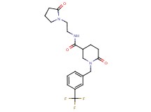 6-oxo-N-[2-(2-oxo-1-pyrrolidinyl)ethyl]-1-[3-(trifluoromethyl)benzyl]-3-piperidinecarboxamide