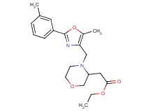 ethyl (4-{[5-methyl-2-(3-methylphenyl)-1,3-oxazol-4-yl]methyl}-3-morpholinyl)acetate