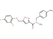 5-[(2,4-difluorophenoxy)methyl]-N-methyl-N-(4-methylbenzyl)isoxazole-3-carboxamide