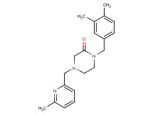 1-(3,4-dimethylbenzyl)-4-[(6-methyl-2-pyridinyl)methyl]-2-piperazinone