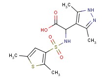 (3,5-dimethyl-1H-pyrazol-4-yl){[(2,5-dimethyl-3-thienyl)sulfonyl]amino}acetic acid