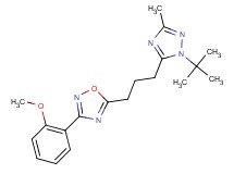 5-[3-(1-tert-butyl-3-methyl-1H-1,2,4-triazol-5-yl)propyl]-3-(2-methoxyphenyl)-1,2,4-oxadiazole