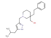 [1-[(5-isobutyl-1H-pyrazol-3-yl)methyl]-3-(2-phenylethyl)-3-piperidinyl]methanol