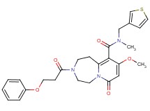9-methoxy-N-methyl-7-oxo-3-(3-phenoxypropanoyl)-N-(3-thienylmethyl)-1,2,3,4,5,7-hexahydropyrido[1,2-d][1,4]diazepine-10-carboxamide